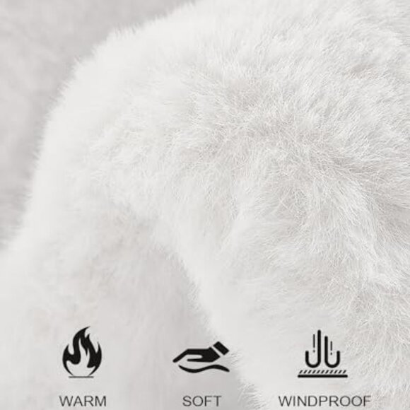Oversized Faux Fur Bucket Hat Winter Plush Thermal Fisherman Style Cozy main image 5